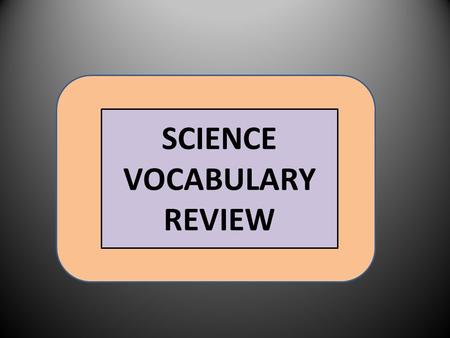 SCIENCE VOCABULARY REVIEW. All the non-living matter in an environment. Abiotic.