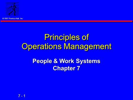 Principles of Operations Management