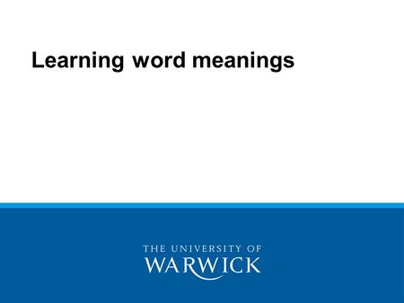 Learning word meanings. Concept learning review Simple associations not enough Goal direction / determining tendency Essences for some types of concept.