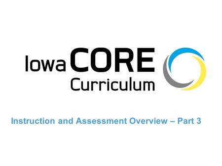 Instruction and Assessment Overview – Part 3. A Look Back at Instruction and Assessment… Module 2: 1.Deep Conceptual and Procedural Knowledge –Definition.