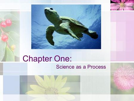 Chapter One: Science as a Process. Ch. 1.1 Intro to Biology & Characteristics of Life.