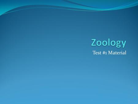 Test #1 Material. What is an animal? 1. Mutlicellular, heterotrophic (get their own food), eukaryotes 2. Cells do not have cell walls 3. Have nervous.