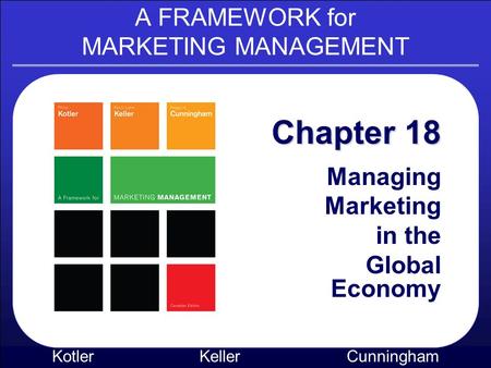 A FRAMEWORK for MARKETING MANAGEMENT