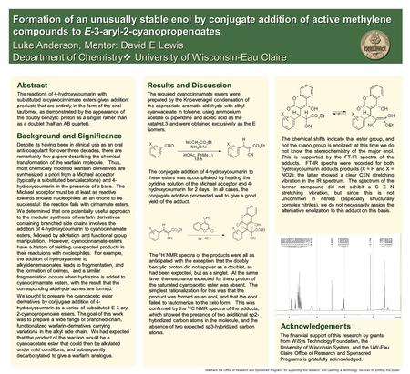 Abstract The reactions of 4-hydroxycoumarin with substituted α-cyanocinnimate esters gives addition products that are entirely in the form of the enol.