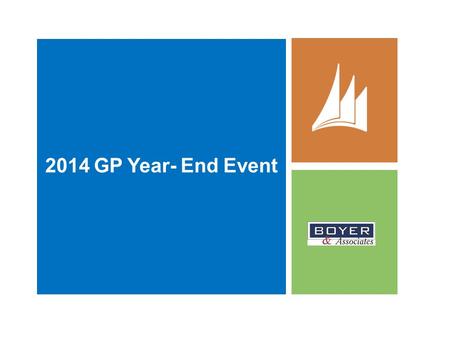 Continental Breakfast Welcome Comments GP 2015 New Features GP Year-End Overview Inventory Receivables Payables Break Fixed Assets General Ledger Payroll.