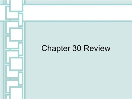 Chapter 30 Review. Election of 1912 Roosevelt, angry over Taft's turn toward conservatism and failure to carry out Roosevelt's reform policies, challenged.