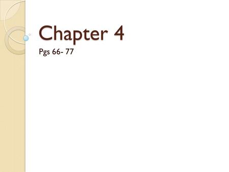 Chapter 4 Pgs 66- 77 Special Highway, Parkway, and Turnpike Conditions.