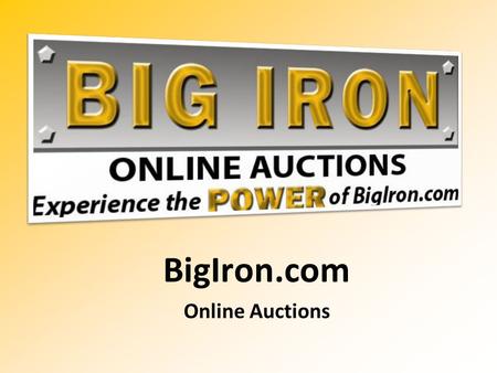 BigIron.com Online Auctions. IR NAME Independent Sales Representative (###) ###-####