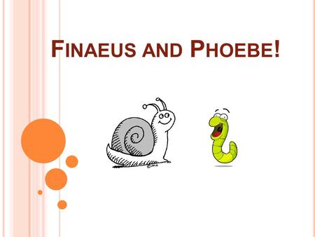 F INAEUS AND P HOEBE !. O BJECTIVE : B UILD A HOME FOR YOUR NEW PET SNAIL AND WORM ! Divide into groups of 4 As a group decide on a name for the snail.