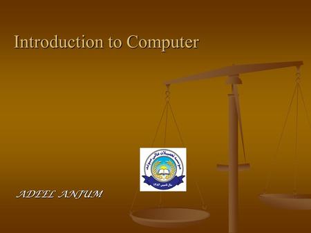 Introduction to Computer