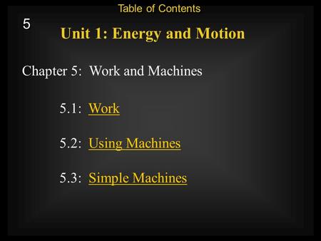 Unit 1: Energy and Motion