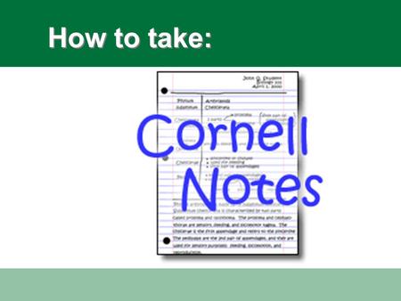 How to take:. Divide the paper into 3 sections A vertical line 5 cm from the left. A horizontal line 5 lines up from the bottom.