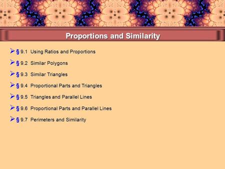 Proportions and Similarity