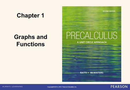 Chapter 1 Graphs and Functions