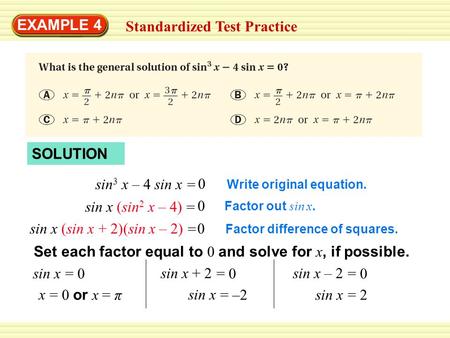 Standardized Test Practice