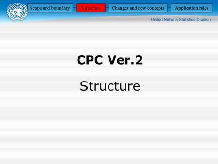 CPC Ver.2 Structure Scope and boundaryStructureChanges and new conceptsApplication rules StructureChanges and new conceptsApplication rulesScope and boundaryStructureChanges.