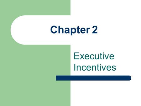 Chapter 2 Executive Incentives.