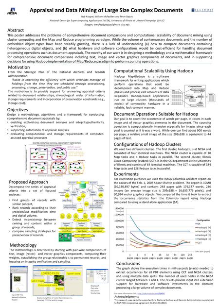 Appraisal and Data Mining of Large Size Complex Documents Rob Kooper, William McFadden and Peter Bajcsy National Center for Supercomputing Applications.