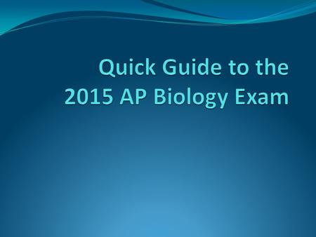 Basic Info Section I: 90 minutes for 63 multiple-choice + 6 grid- in questions 50% of total score Section II: Free-Response Questions 10 minute reading.