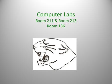 Computer Labs Room 211 & Room 213 Room 136. Computer Lab Rules No eating or drinking in any computer lab Respect computer equipment Students should never.