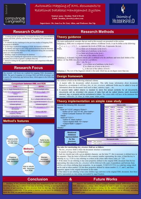 The main mathematical concepts that are used in this research are presented in this section. Definition 1: XML tree is composed of many subtrees of different.