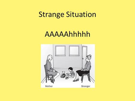 Strange Situation AAAAAhhhhh. Cross-cultural Variation Child rearing practices vary considerably from place to place – Environment – Traditions – Beliefs.