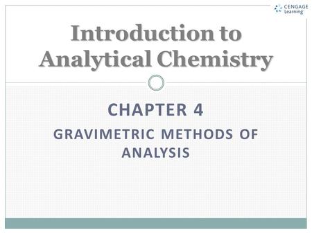 Introduction to Analytical Chemistry