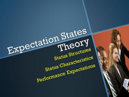 Expectation States Theory Status Structures Status Characteristics Performance Expectations.