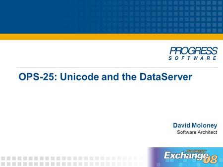 OPS-25: Unicode and the DataServer