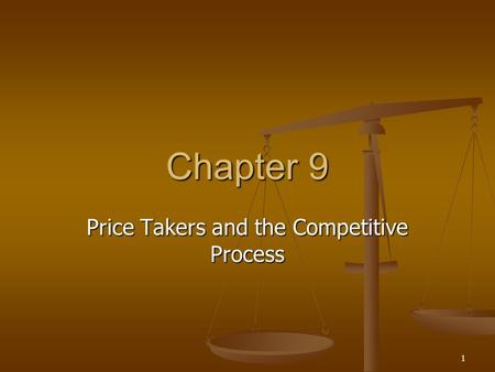 Price Takers and the Competitive Process