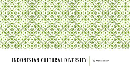 Indonesian Cultural Diversity