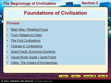 Foundations of Civilization