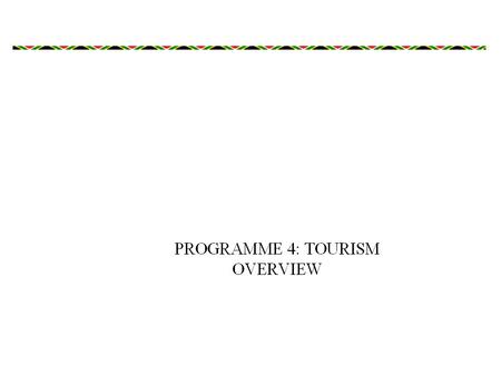 Context: structure of the Tourism Branch Tourism Branch Deputy Director-General: Dr Patrick Matlou Chief Directorate: Tourism Development Mahandra Naidoo.