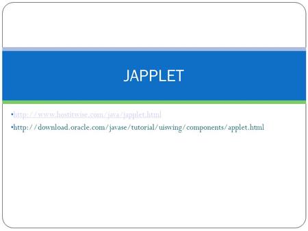 JAPPLET.