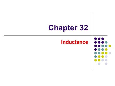 Chapter 32 Inductance.