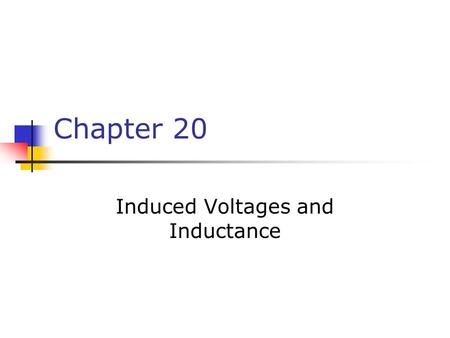 Induced Voltages and Inductance