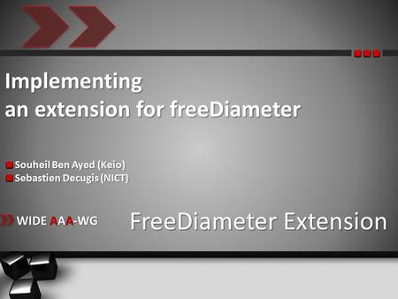 Implementing an extension for freeDiameter