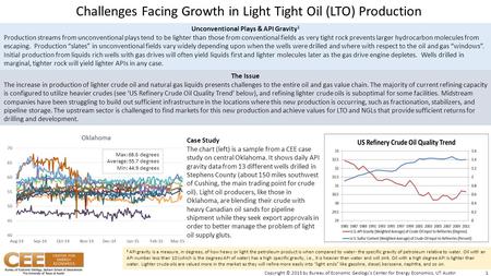 The Issue The increase in production of lighter crude oil and natural gas liquids presents challenges to the entire oil and gas value chain. The majority.