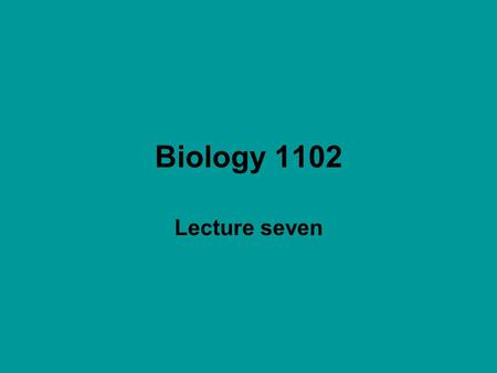 Biology 1102 Lecture seven. Slide 2 – Amphibians continued.