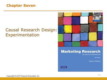 Copyright © 2010 Pearson Education, Inc. 7-1 Chapter Seven Causal Research Design: Experimentation.