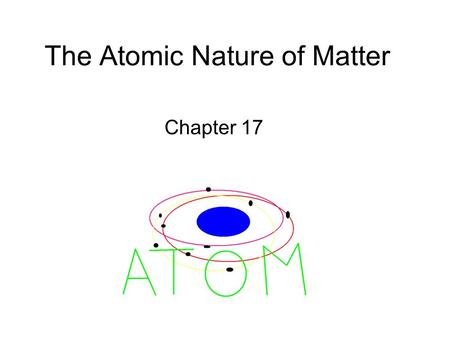 The Atomic Nature of Matter