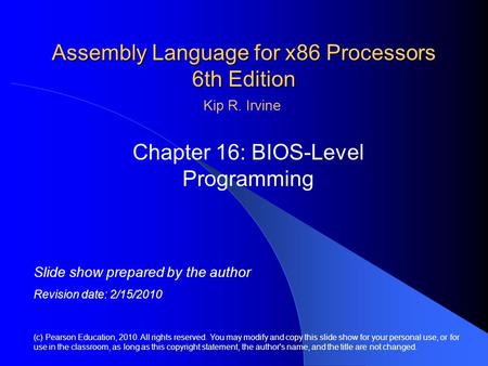 Assembly Language for x86 Processors 6th Edition