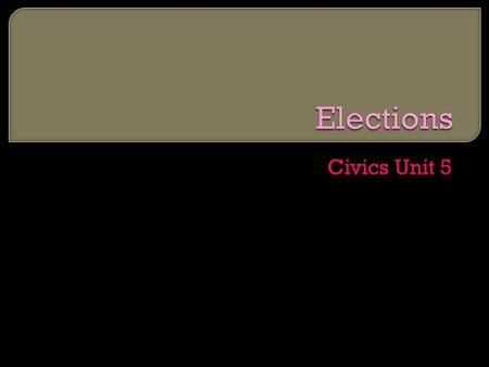 Civics Unit 5. Lesson 1  Answer the following questions on your own sheet of paper: What do you want from your government? What is a political party?