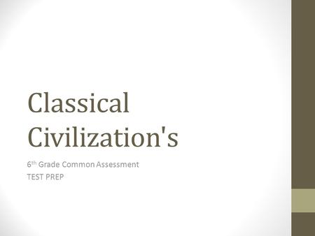 Classical Civilization's