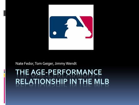 Nate Fedor, Tom Geiger, Jimmy Wendt. “Measuring the Experience-Productivity Relationship: The Case of Major League Baseball” by Gregory Krohn (1983) 