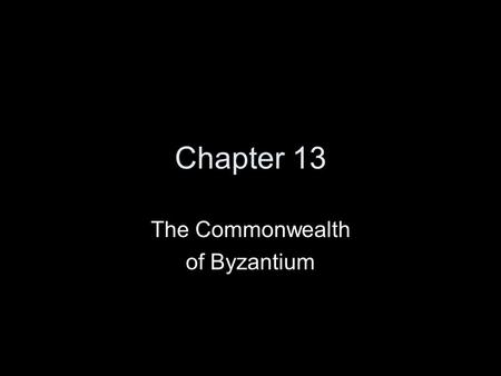 The Commonwealth of Byzantium