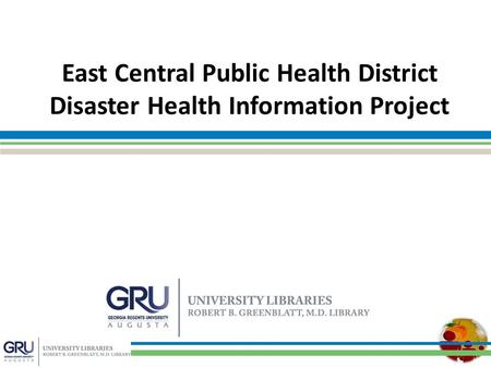 East Central Public Health District Disaster Health Information Project.