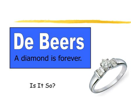 A diamond is forever. Is It So? C diamond  C graphite ΔG = ∑ ΔG products - ∑ ΔG reactants ΔG = ΔG graphite - ΔG diamond ΔG = (0) - (3 kJ/mol) ΔG = -3.