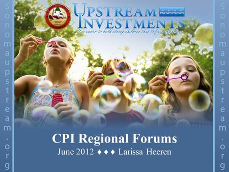 CPI Regional Forums June 2012  Larissa Heeren.