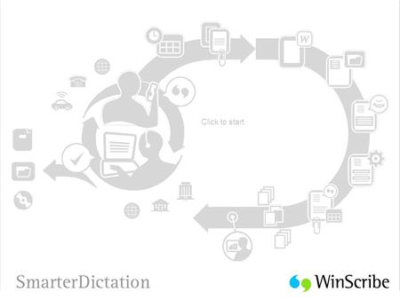 Click to start. Start your dictation Dictate and send your job from any PC, notebook, phone or hand held device from anywhere, anytime.